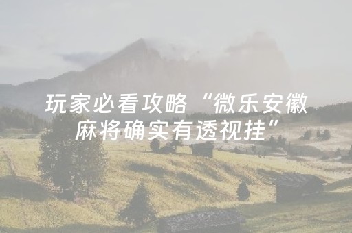 终于发现“手机打麻将专用神器（助赢神器通用版）