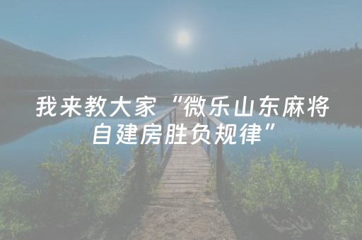 我来教大家“情怀麻将控牌器（助赢神器通用版）