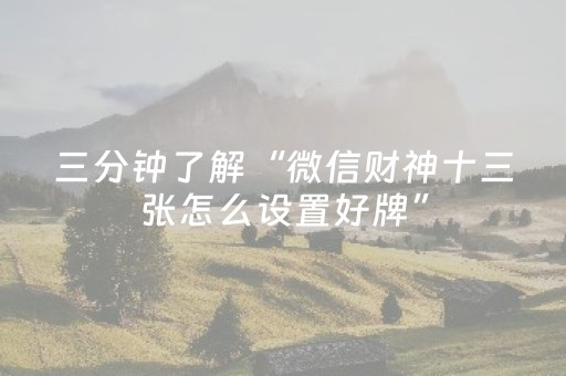 3分钟学会“微乐湖南红中麻将输赢规律（助赢神器通用版）