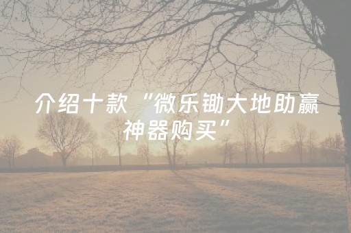 介绍十款“微乐锄大地助赢神器购买”（输赢有什么规律)