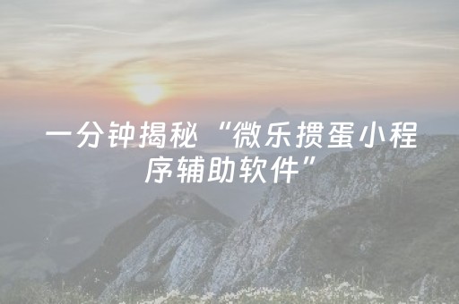 终于发现了“微乐广西麻将挂神器（助赢神器通用版）