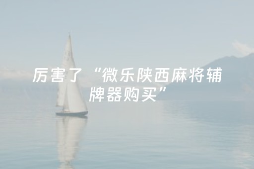分享辅助“微乐陕西麻将有挂吗（助赢神器通用版）