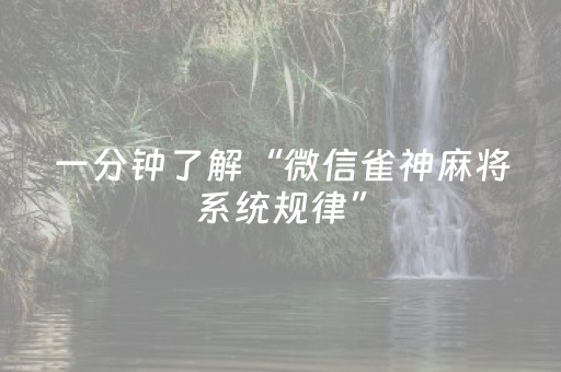 终于发现“雀神广东麻将怎么让系统发好牌（专用辅牌神器免安装）