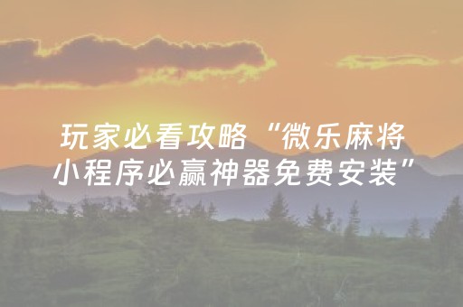 玩家必看教程！“麻友圈安全版ios辅助器”（详细透视教程）-哔哩哔哩