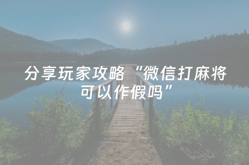 实测辅助“东游麻将软件打牌技巧（助赢神器通用版）