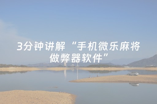 玩家必看攻略“微乐麻将专用神器（专用辅牌神器免安装）