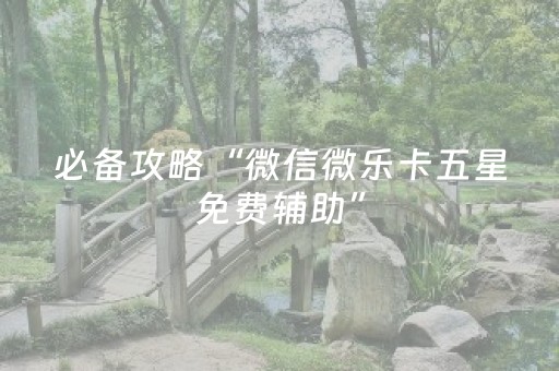 教程辅助“微乐家乡麻将助赢神器（专用辅牌神器免安装）