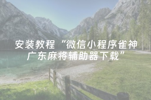 实测教程“微乐麻将怎么设置才能摸好牌（专用辅牌神器免安装）