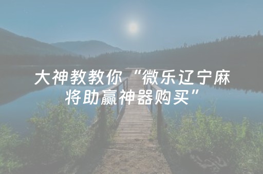 玩家必备教程“微乐捉鸡麻将助赢软件（专用辅牌神器免安装）