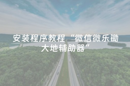 安装程序教程“微信微乐锄大地辅助器”（是否能开挂)