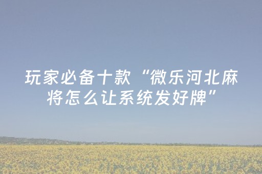 教程辅助“微乐下载（专用辅牌神器免安装）