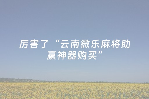 玩家必备教程“中至赣牌圈辅助器（助赢神器通用版）