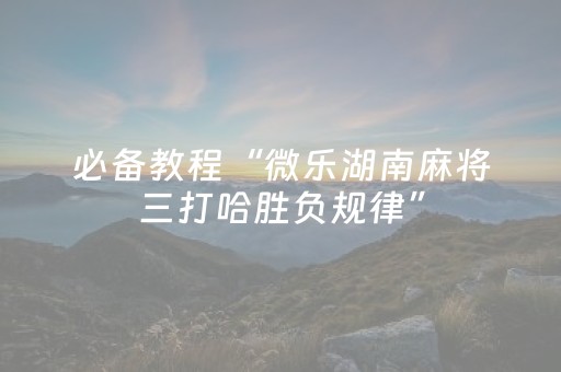 玩家必备教程“多乐跑胡子免费辅助器（专用辅牌神器免安装）