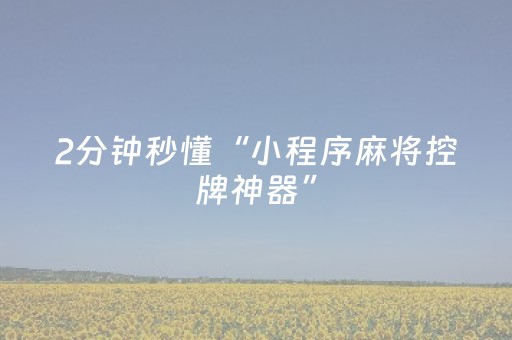 实测辅助“微信微乐麻将控牌器（专用辅牌神器免安装）