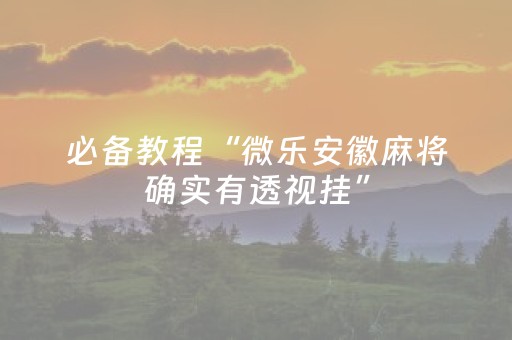 必看教程“雀神麻将有挂吗（专用辅牌神器免安装）