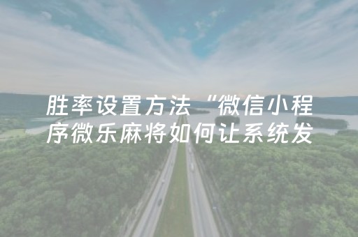 实测分享“微信小程序能开挂吗（助赢神器通用版）