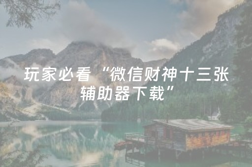 分享辅助“小程序跑得快怎么拿好牌（助赢神器通用版）
