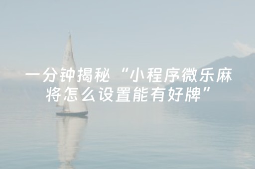 实测辅助“可调输赢麻将机（助赢神器通用版）