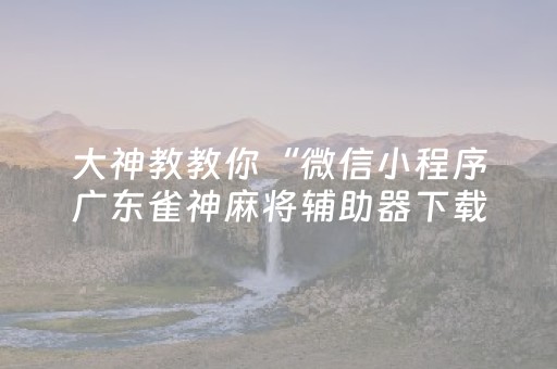 实测辅助“微乐云南麻将的挂在哪找（专用辅牌神器免安装）
