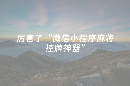 实测分享“微乐卡五星秘籍挂件神器（专用辅牌神器免安装）