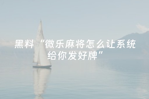实测分享“微乐斗地主必赢软件（专用辅牌神器免安装）