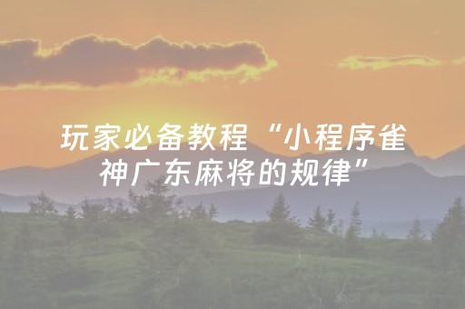 实测辅助“雀神广东麻将怎么让系统发好牌（专用辅牌神器免安装）