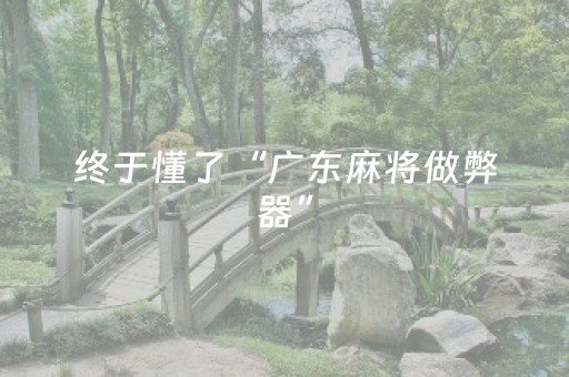 终于懂了“广东麻将做弊器”（免费辅助)