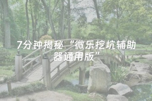 介绍十款“微乐河北麻将专用神器”（怎么设置才能赢)