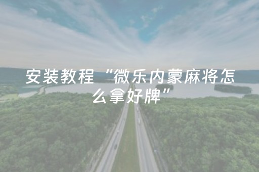 安装程序教程“微信斗地主自建房怎么拿好牌”（免费专用神器)