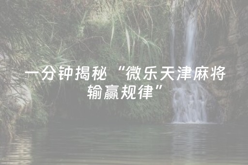 2分钟秒懂“小程序雀神麻将输赢规律”（外辅工具)