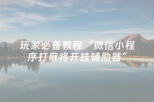 三分钟了解“微信微乐保皇助赢神器”（规律确实有挂)
