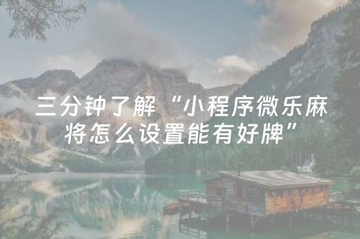 胜率设置方法“微乐福建麻将专用神器”（专用神器)