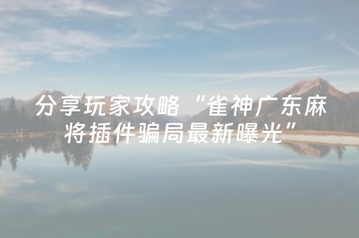 玩家必备“微信麻将小游戏骗局大揭密”（助赢神器购买)