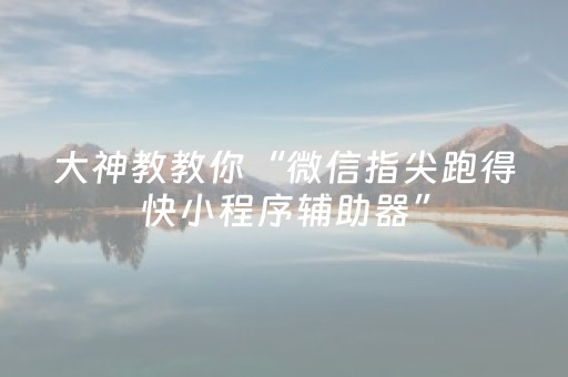 盘点十款“微信小程序微乐麻将如何让系统发好牌”（外辅工具)