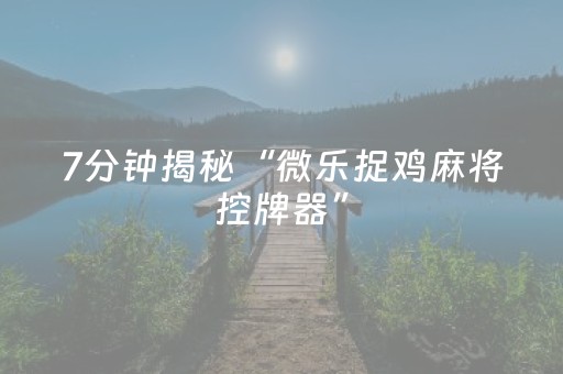 给玩家盘点十款“微乐福建麻将怎么设置会赢”（有没有猫腻)