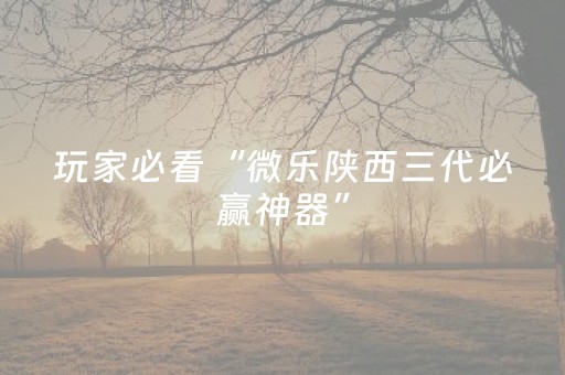 给玩家盘点十款“小程序微乐天津麻将必赢神器”（赢的技巧规律)