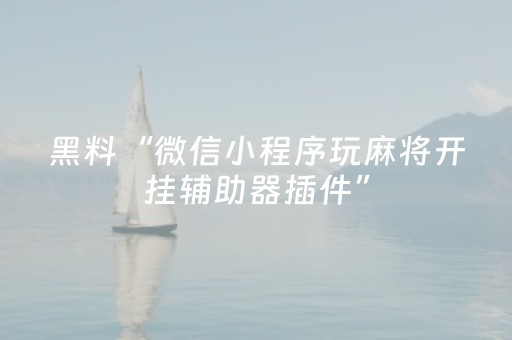玩家必看“微信雀神麻将会员能提高胜率”（助攻神器)