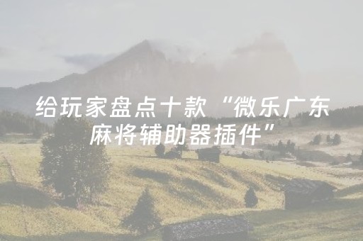 盘点十款“微信小程序微乐麻将助赢神器购买”（会员会提高胜率吗)