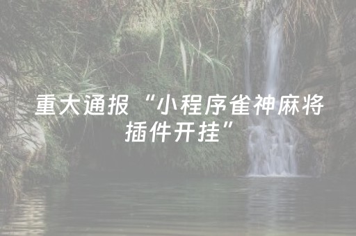 玩家必看“微信小程序微乐麻将助赢神器购买”（小程序必赢神器)