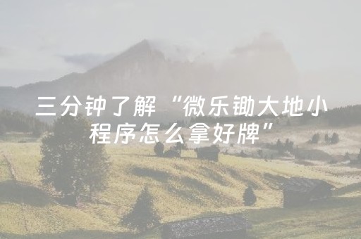 必备教程“手机微乐麻将做弊器软件”（必赢神器)