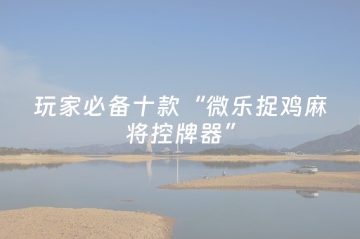 玩家必看科普“微乐四川麻将助赢神器”（外辅工具)