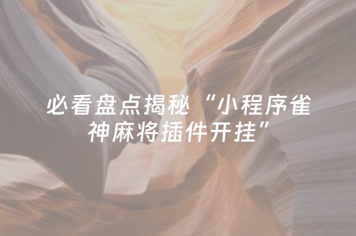 7分钟揭秘“微乐辽宁麻将助赢神器”（开挂神器下载)