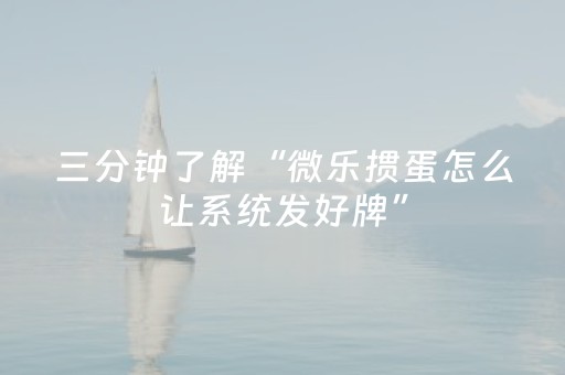 终于懂了“微信跑得快小程序怎么拿好牌”（软件出售)