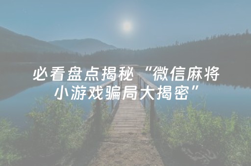 玩家必备攻略“微乐山东麻将助攻神器”（挂件神器)