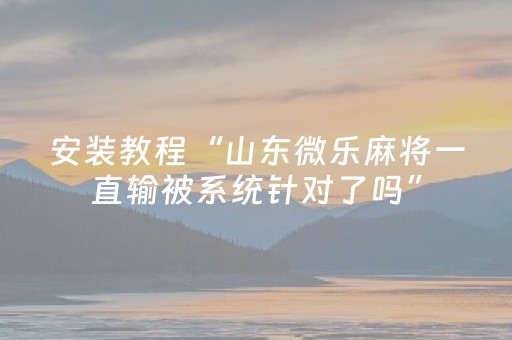 大神教教你“微乐跑得快怎么调胜率”（做弊器软件下载)