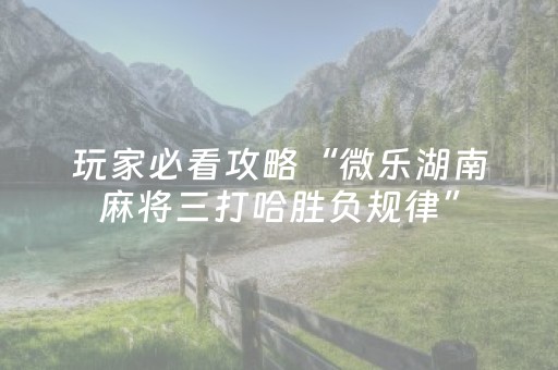 一分钟了解“微乐云南麻将怎么让系统发好牌”（小程序怎么才会赢)