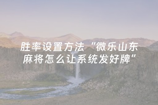 玩家必看科普“微乐宁夏麻将铺牌器购买”（攻略插件)