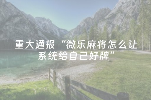 安装教程“微乐广东麻将插件下载”（怎么控制输赢)