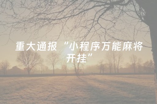 一分钟了解“微乐天津麻将助赢神器购买”（胜率到哪调)