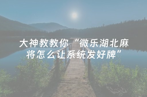 玩家必备“微乐云南麻将助赢神器购买”（为什么有人一直赢)